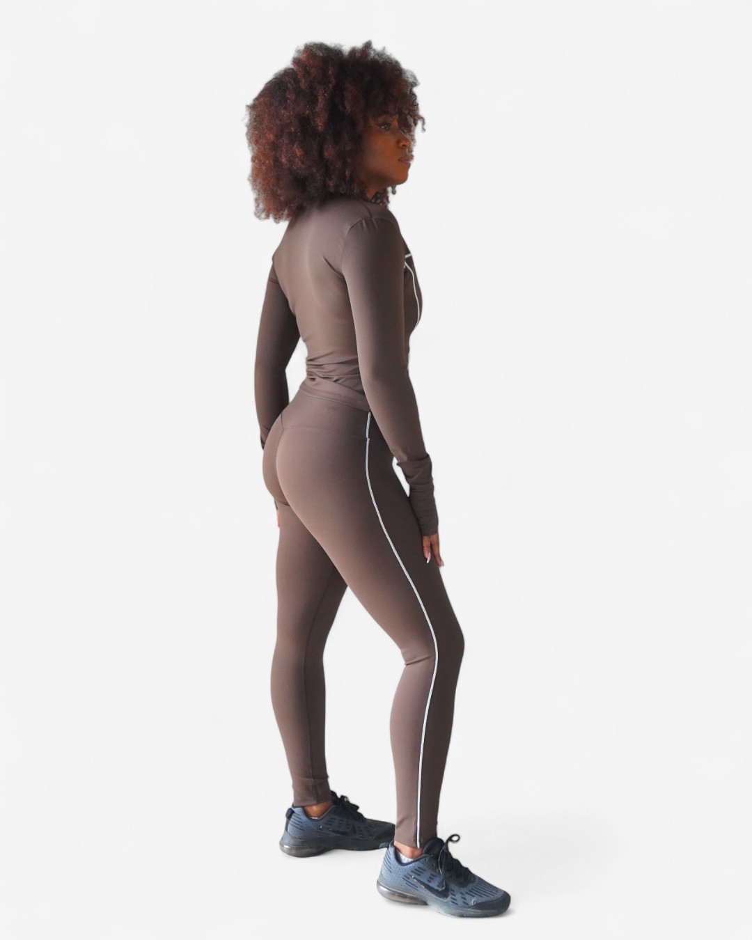 Ensemble Activewear 3 Pièces "Contraste" (Legging, Brassière, Veste)