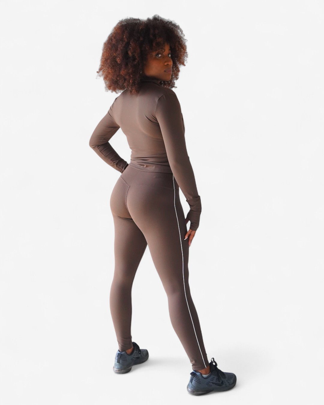 Ensemble Activewear 3 Pièces "Contraste" (Legging, Brassière, Veste)