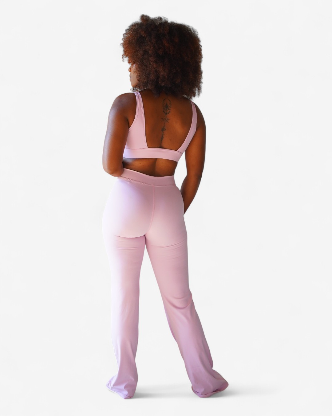 Ensemble Yoga "Rétro Flare" (Brassière V & Pantalon Évasé)